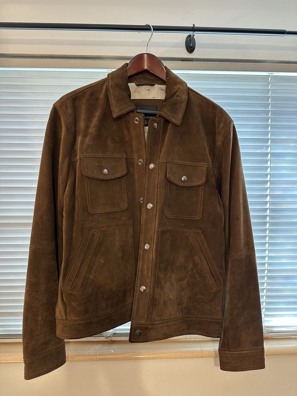 Banana Republic Heritage Suede Brown Trucker Jacket